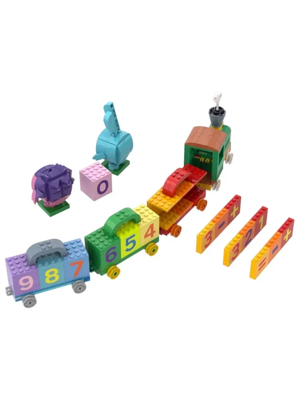 Конструктор Brick Labs Смешарики: Поезд. Учим цифры с Крошем и Ёжиком, AB-1507