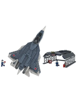 Конструктор Brick Labs Бриксити: Истребитель СУ-57 с ангаром, AB-1311