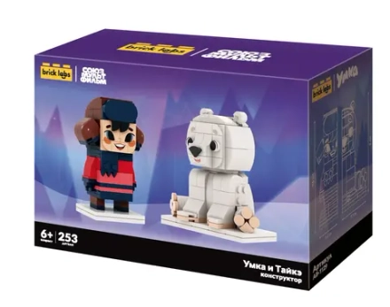 Конструктор Brick Labs Союзмультфильм AB-1129 Умка и Тайкэ