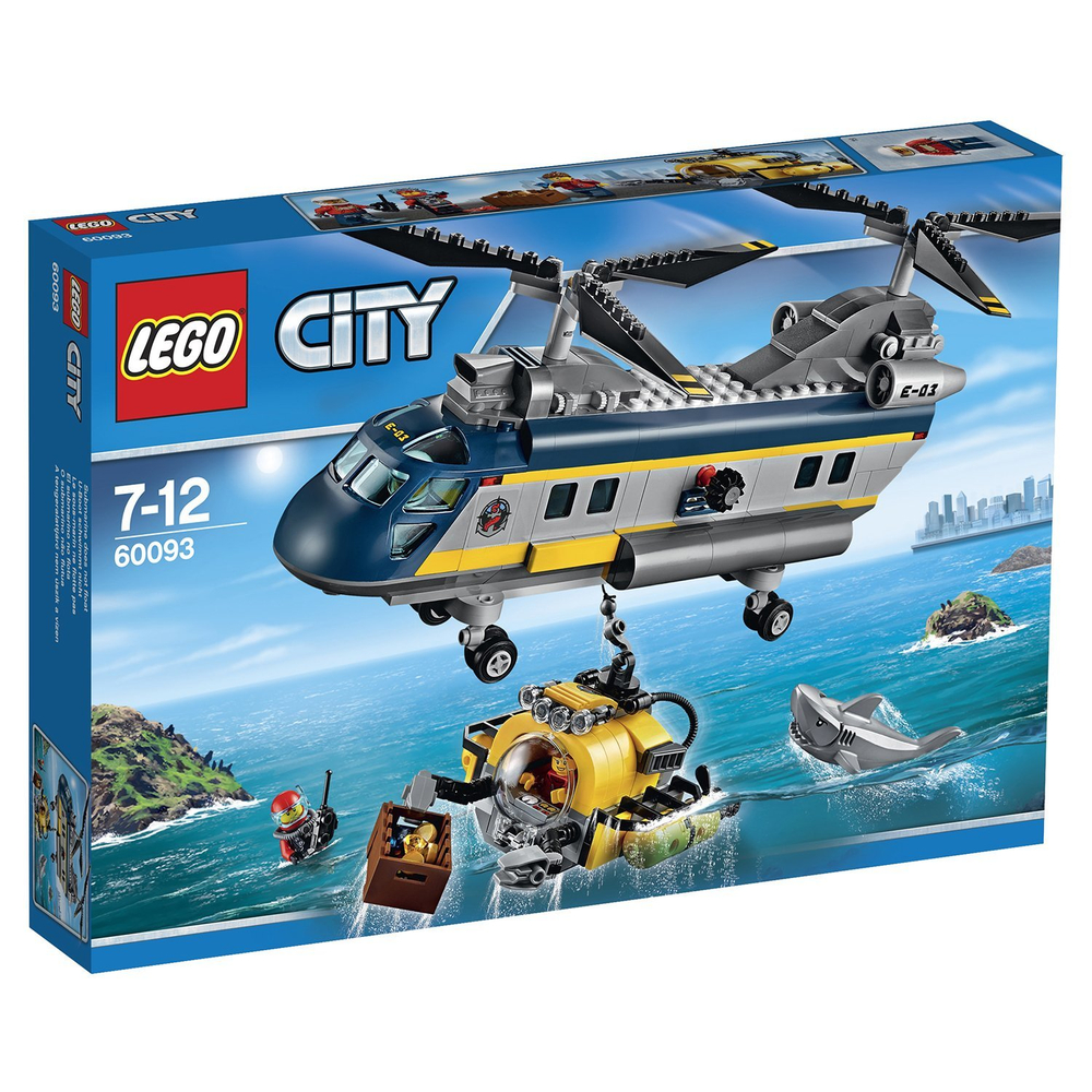 Конструктор LEGO City Deep Sea Explorers Вертолет исследователей моря | 60093