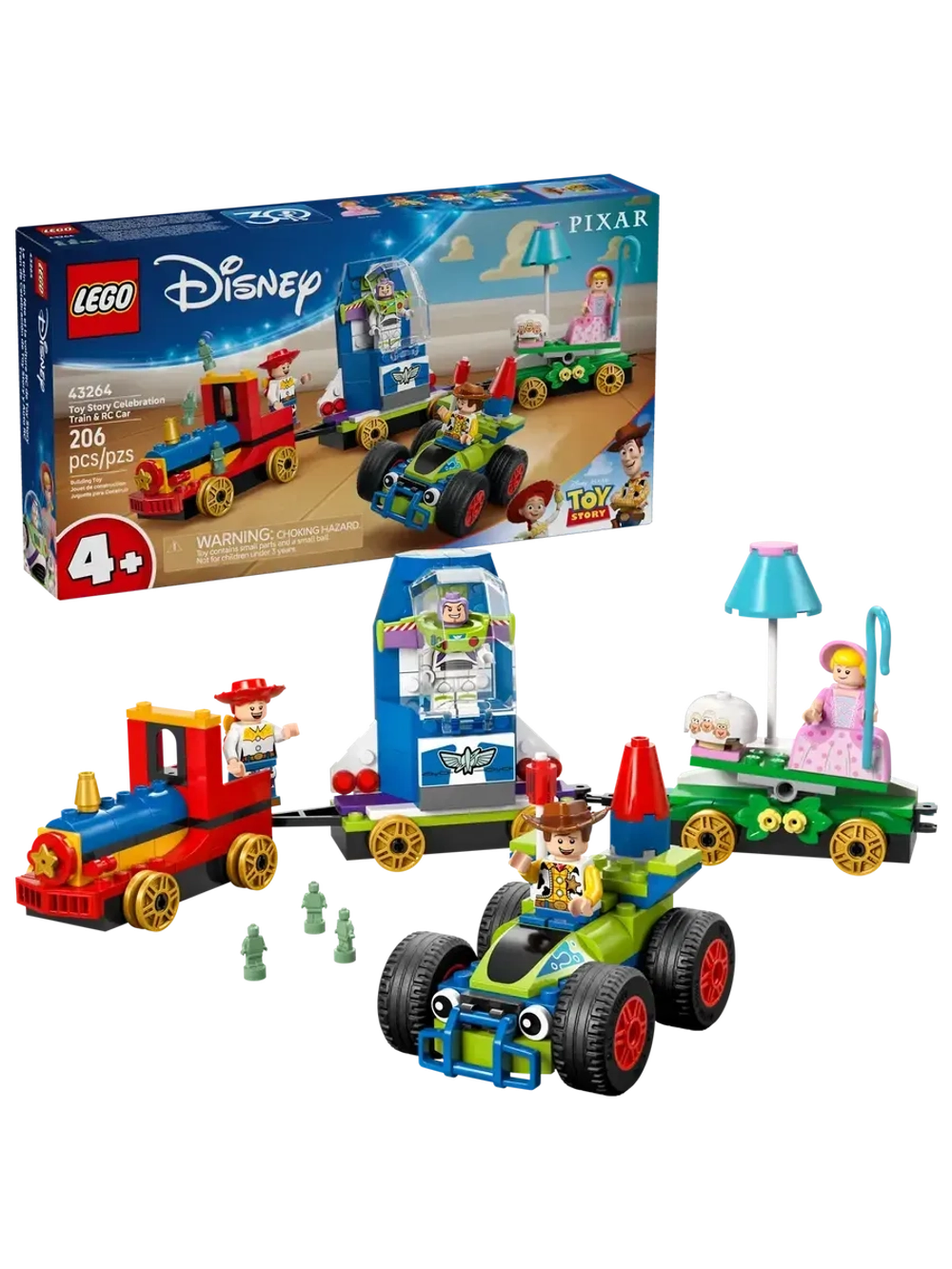 Конструктор LEGO Disney Pixar 43264 Праздничный поезд и радиоуправляемая машинка История игрушек