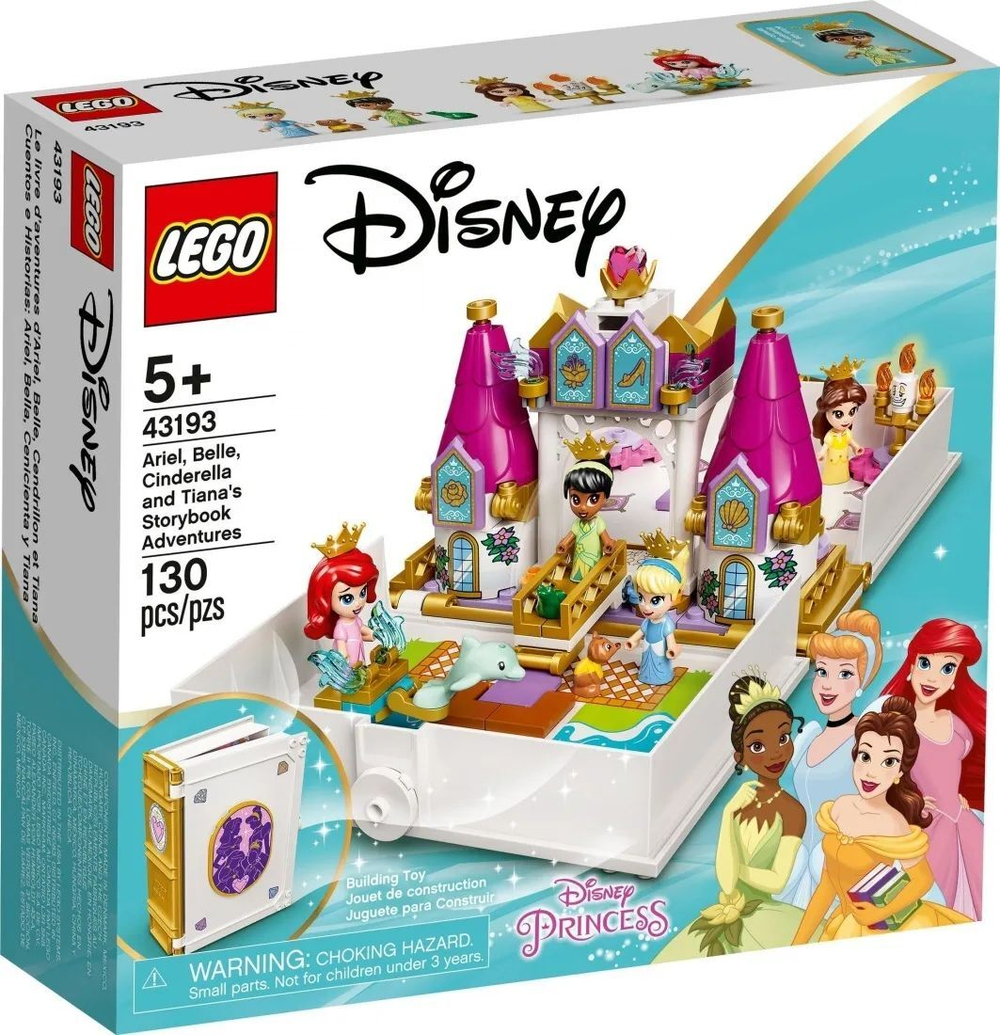 Конструктор LEGO Disney Princess Книга сказочных приключений Ариэль, Белль, Золушки и Тианы | 43193