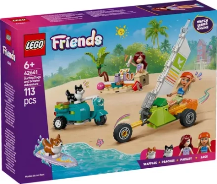 Конструктор LEGO Friends 42641 Собаки-сёрфингисты и приключения на скутере