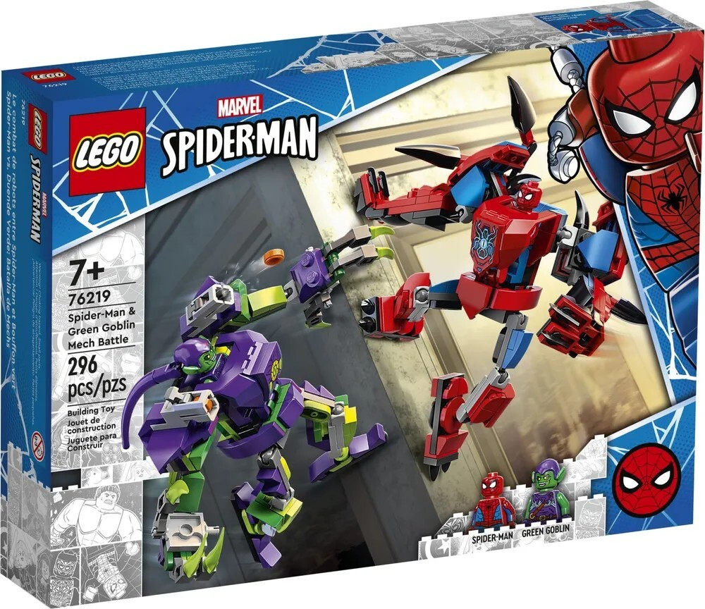 Конструктор LEGO Spider-Man Битва роботов Человека-паука и Зелёного Гоблина мультицвет | 76219