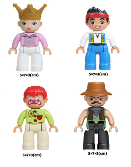 Набор Человечки ДУПЛО  DUPLO "Герои" - Клоун, Король, Индеец, Ковбой фермер, md1007