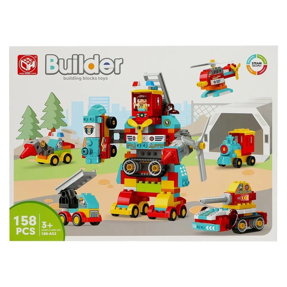 Конструктор Kids Home Toys Робот-трансформер, 158 дет