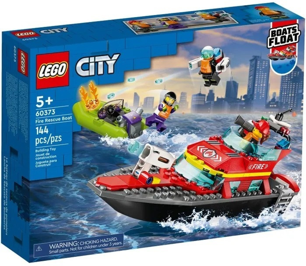 Конструктор Lego City Пожарно-спасательная лодка | 60373