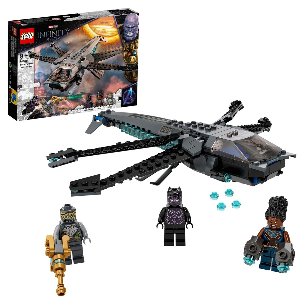 Конструктор LEGO Super Heroes Корабль Чёрной Пантеры «Дракон» | 76186