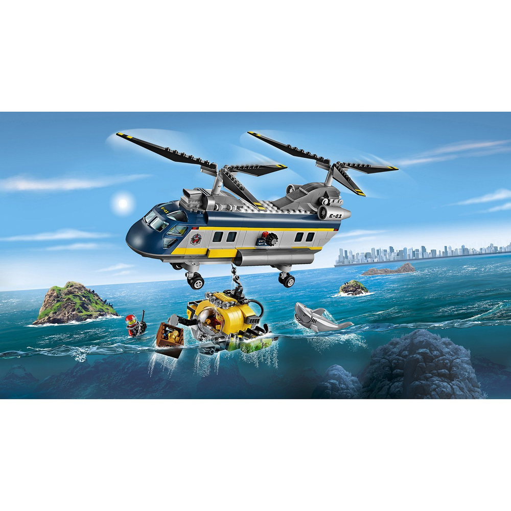 Конструктор LEGO City Deep Sea Explorers Вертолет исследователей моря | 60093