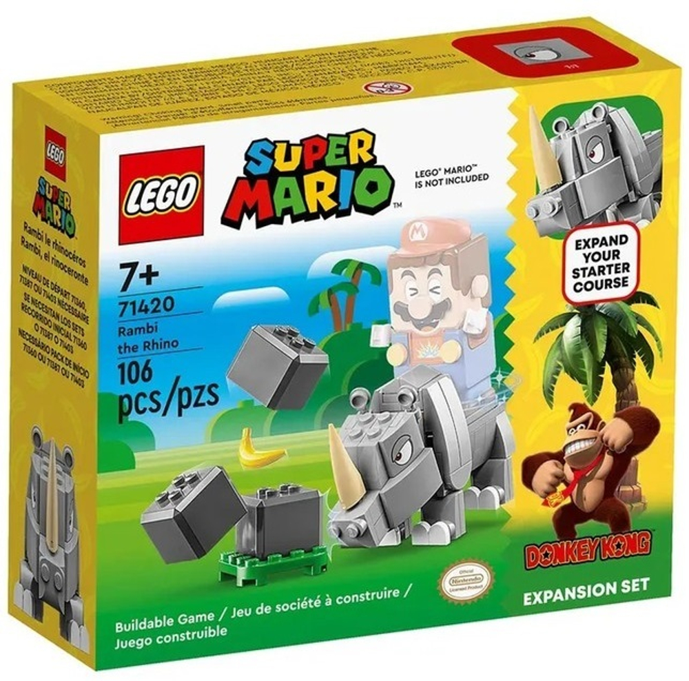Конструктор LEGO Super Mario Дополнительный набор Носорог Рэмби | 71420