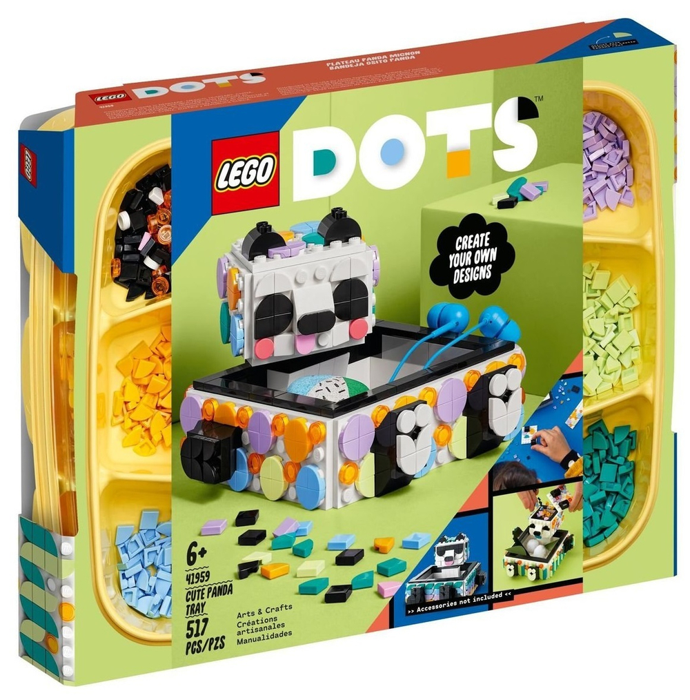 Конструктор LEGO DOTS Поднос с милой пандой | 41959