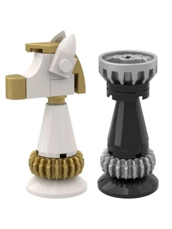 Конструктор Brick Labs AB-1220 Шахматы и шашки 2в1