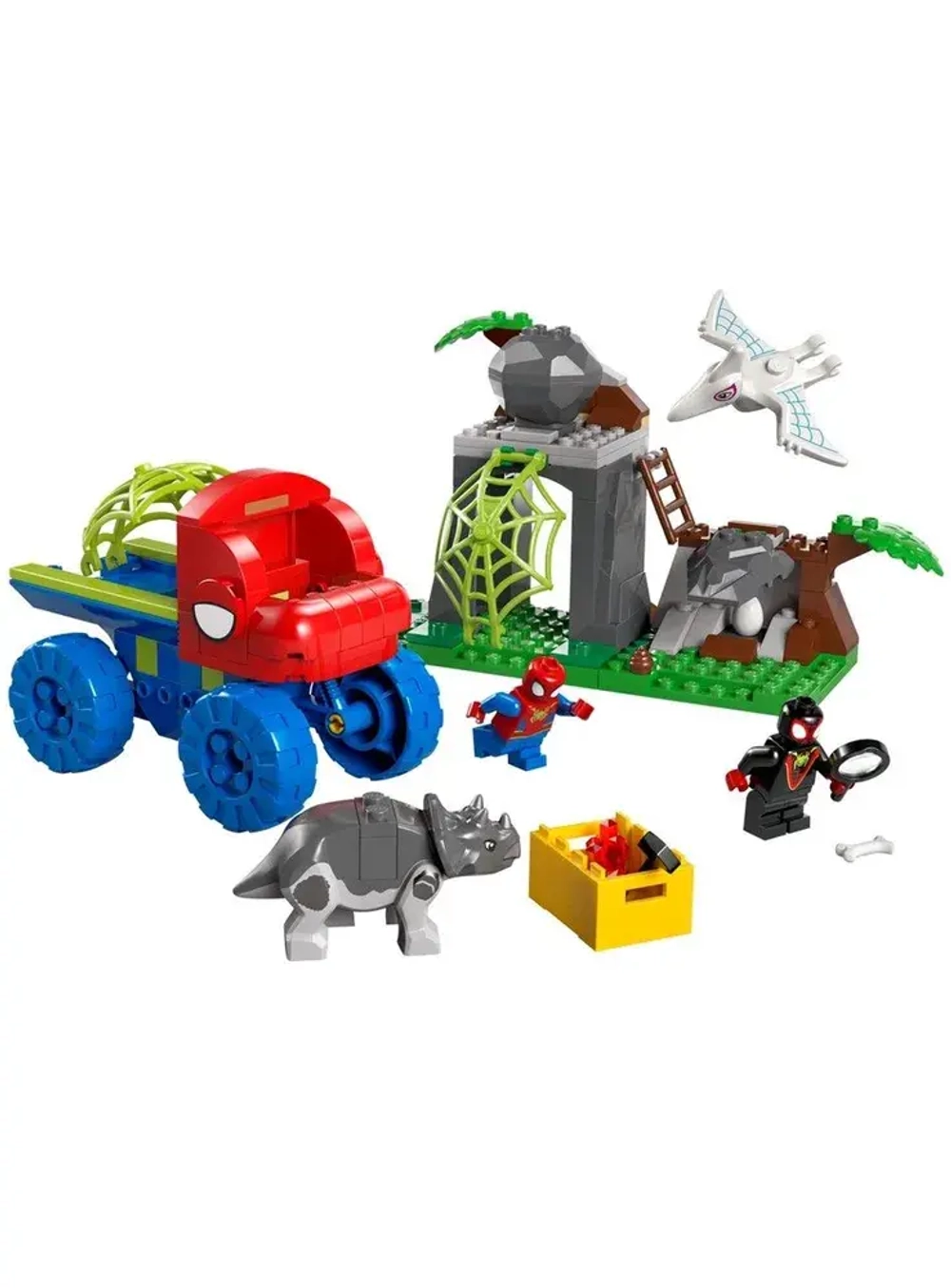 Конструктор LEGO Marvel Команда Паучков на спасательной миссии в грузовике-динозавре 11199