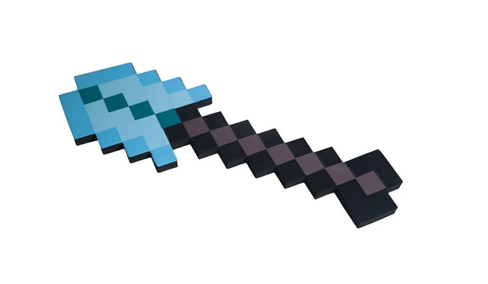 Алмазная лопата Майнкрафт (Minecraft) 45 см (пена EVA), mo0019
