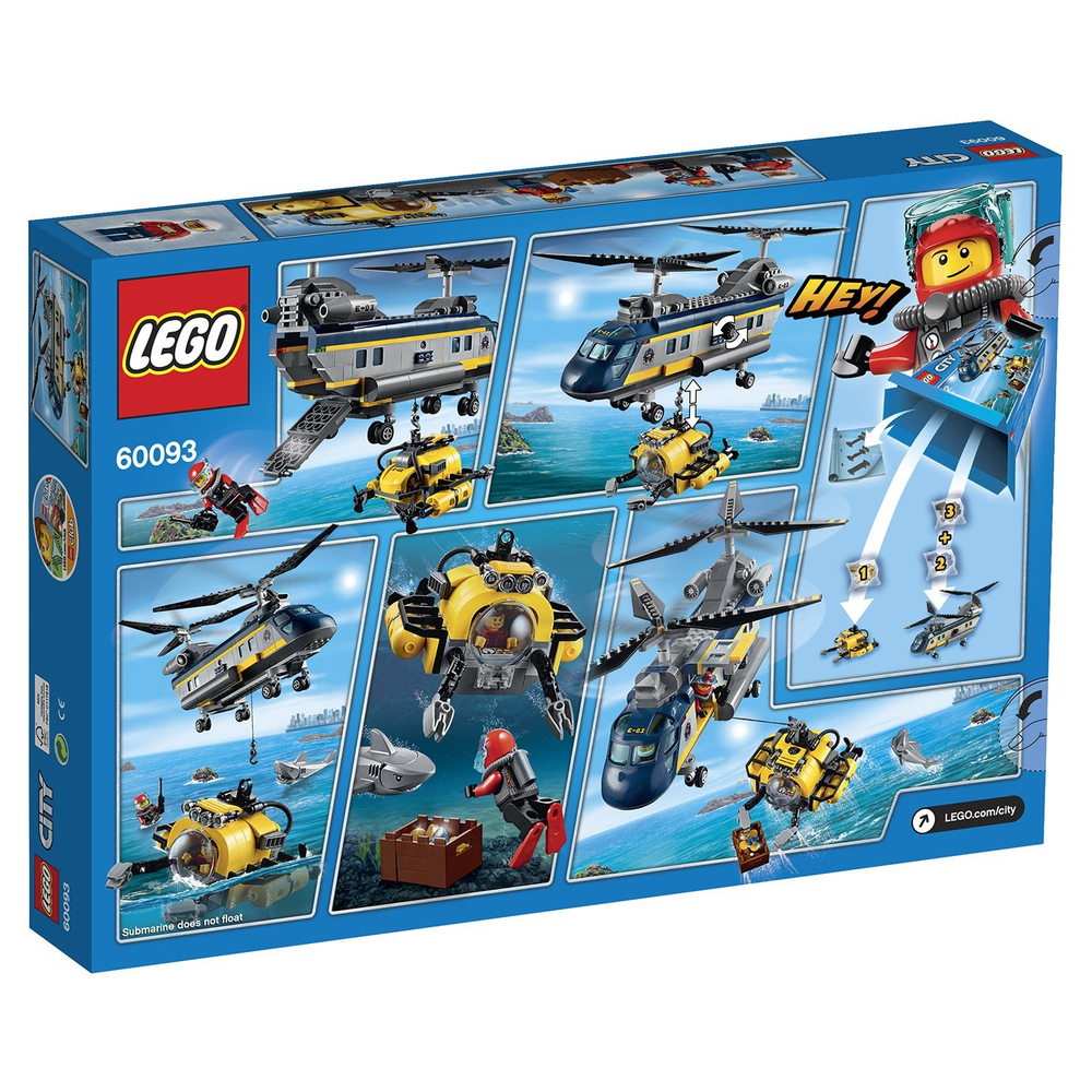 Конструктор LEGO City Deep Sea Explorers Вертолет исследователей моря | 60093