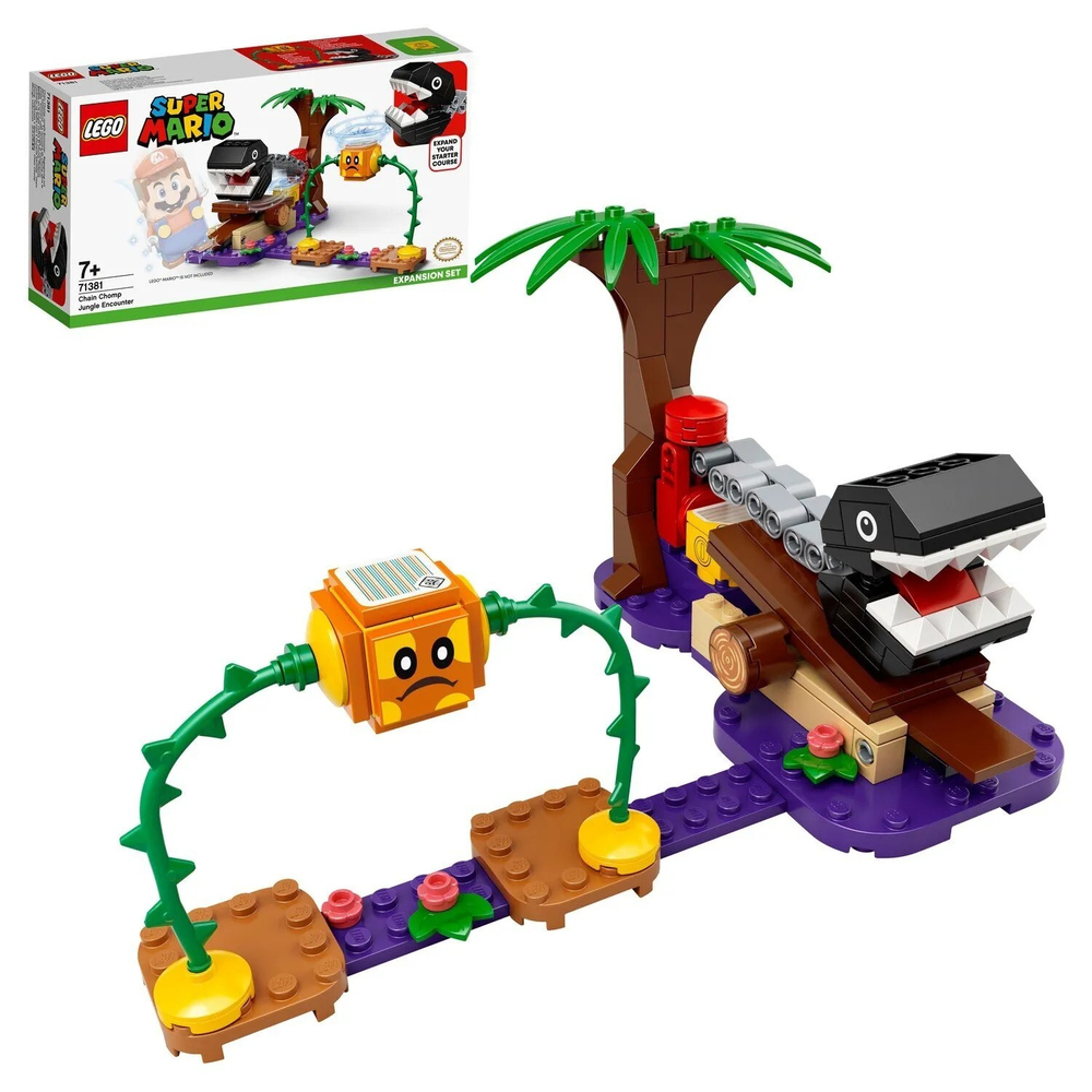 Конструктор LEGO Super Mario Дополнительный набор «Кусалкин на цепи — встреча в джунглях» | 71381