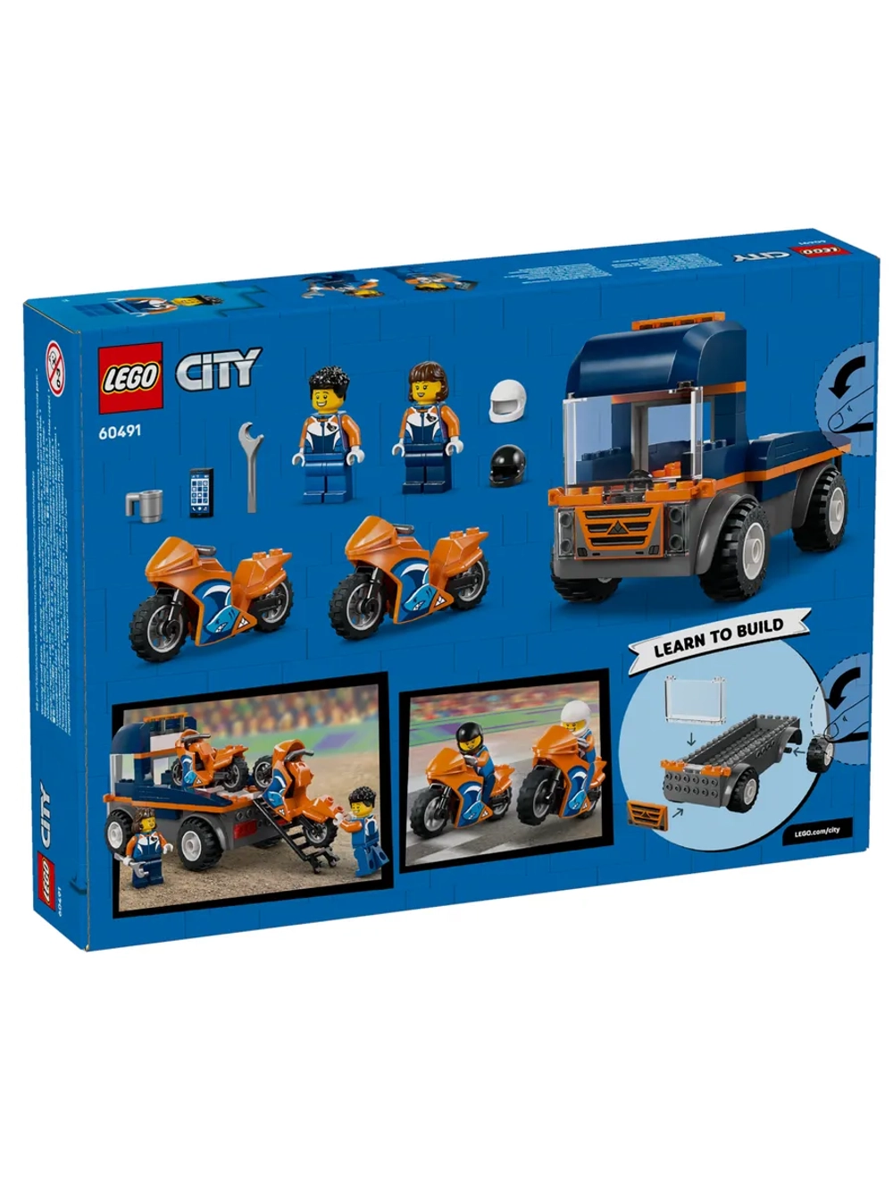 Конструктор LEGO City 60491 Транспортная машина для мотоциклов