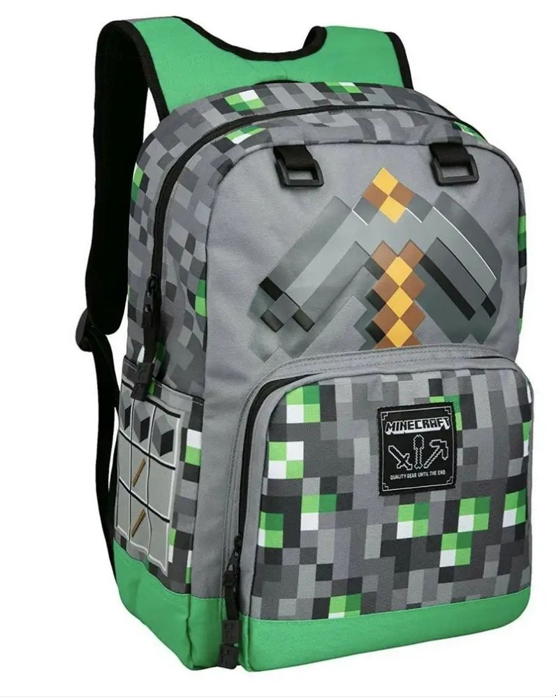 Рюкзак Изумруд с киркой Майнкрафт Minecraft | rm1005