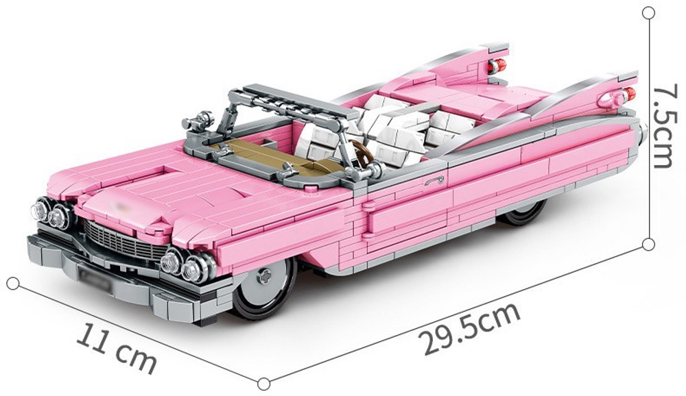 Конструктор Розовый ретро-кабриолет Cadillac | SY8402