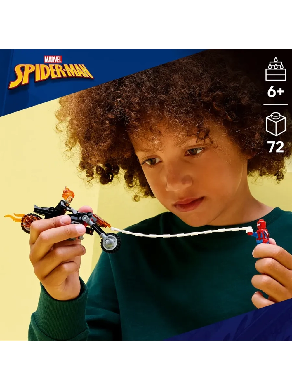 Конструктор LEGO Marvel 76335 Человек-паук против Призрачного гонщика на мотоцикле