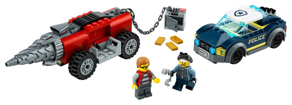 Конструктор LEGO City Полицейская погоня за бурильщиком | 60273