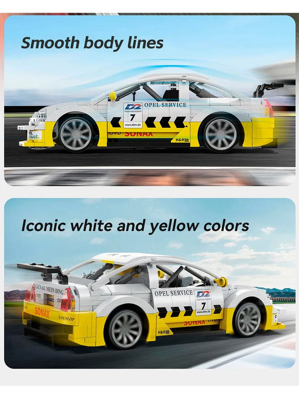 Конструктор CaDA радиоуправляемый Opel Astra V8 Coupe масштаб 1:20, 330 элементов - C51081W