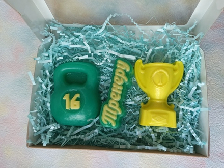 Набор Тренеру - Гиря, Надпись, Кубок - зелёный, М-0220068