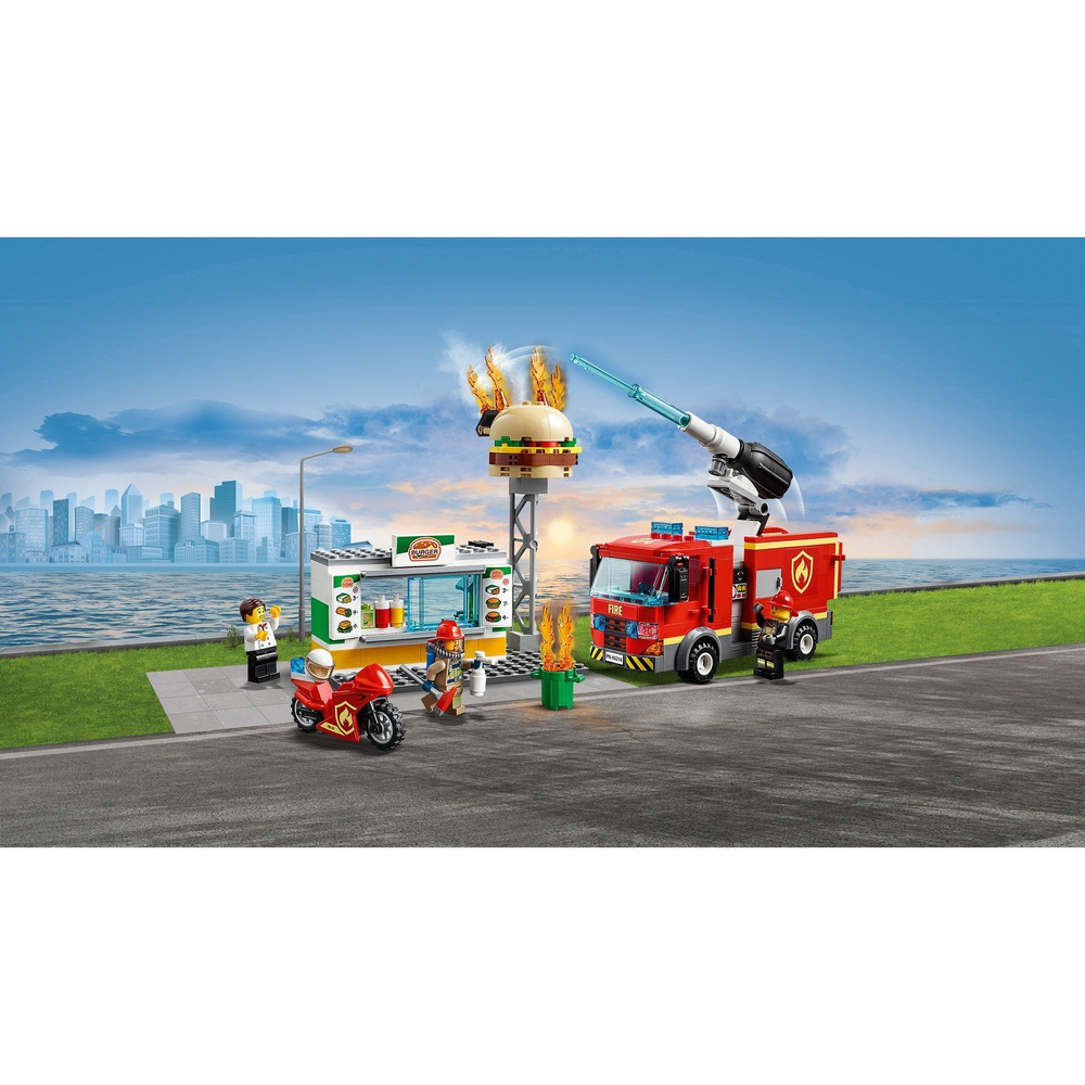 Конструктор LEGO City Fire Пожар в бургер-кафе | 60214
