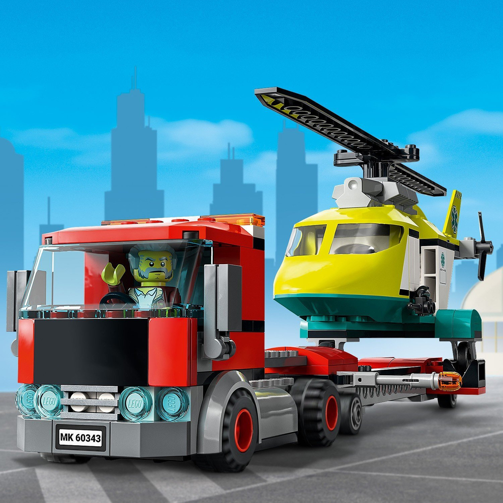 Конструктор LEGO City Грузовик для спасательного вертолёта | 60343