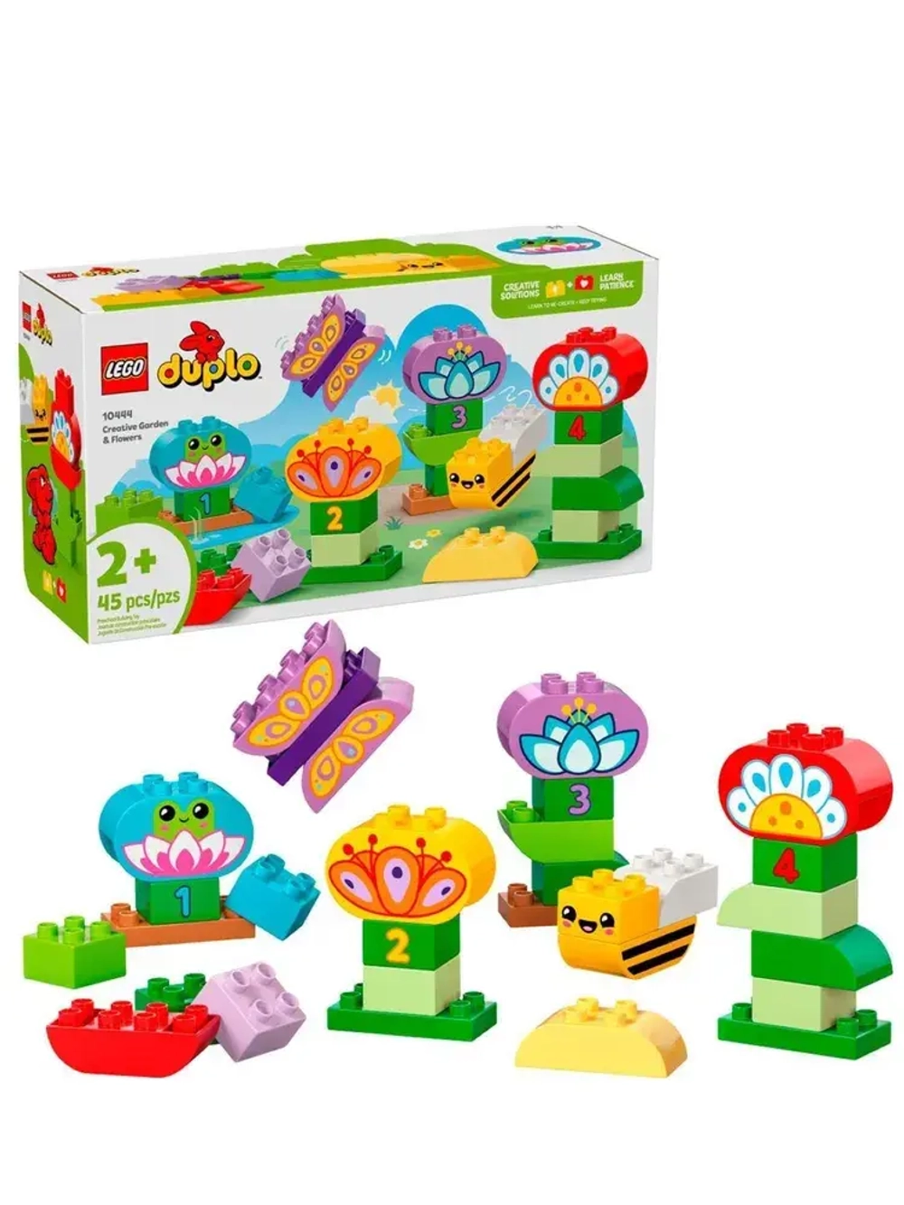 Конструктор LEGO DUPLO Создаем сад с цветами, 45 деталей, 2+, 10444