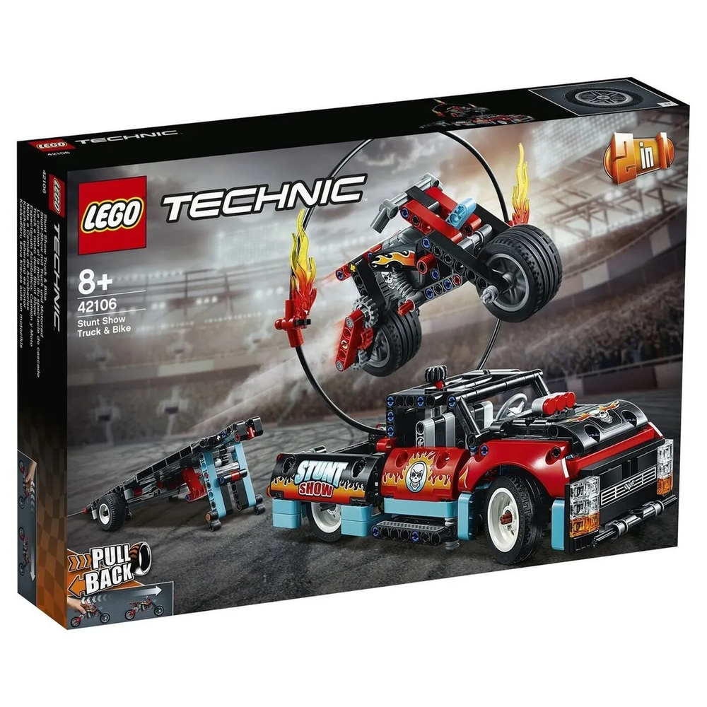 Конструктор LEGO Technic Шоу трюков на грузовиках и мотоциклах | 42106