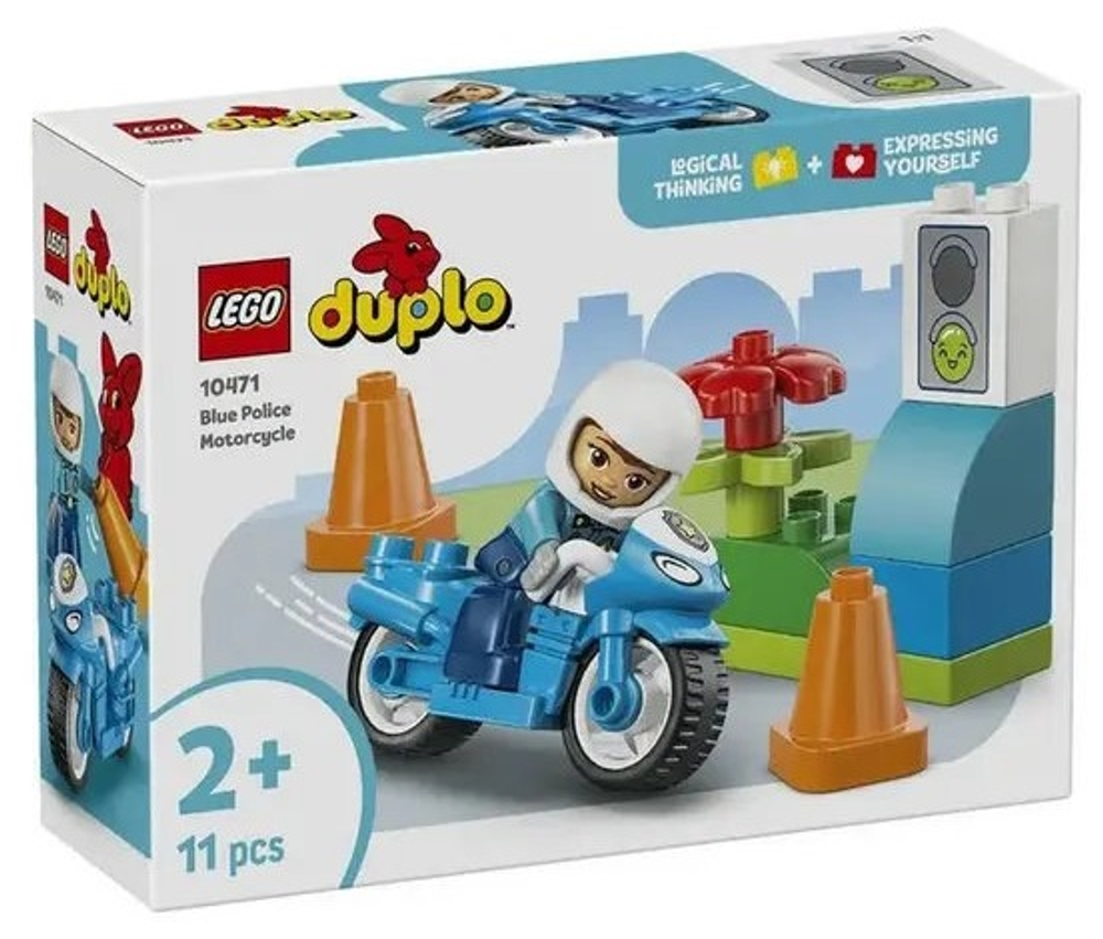 Конструктор LEGO DUPLO 10471 Синий полицейский мотоцикл