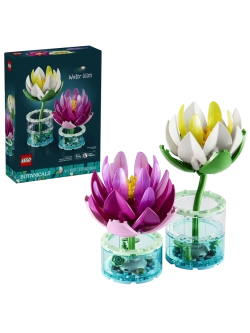Конструктор LEGO Botanicals 11511 Водяные Лилии, белый/розовый