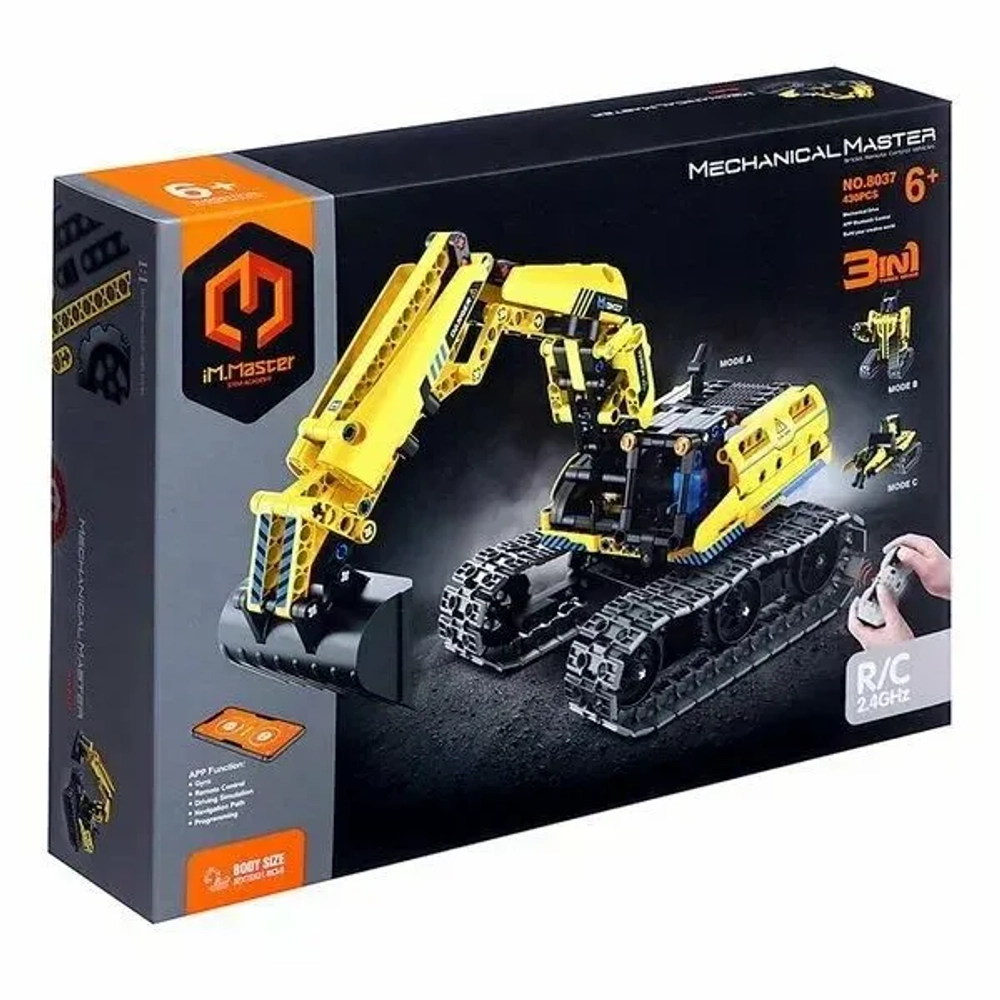 Конструктор iM.Master 8037 Радиоуправляемый экскаватор 3в1 427 дет.