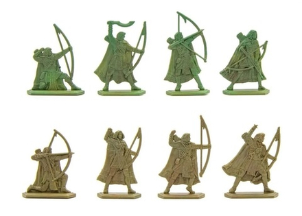 Солдатики "Лучники А". Зелено-коричневые