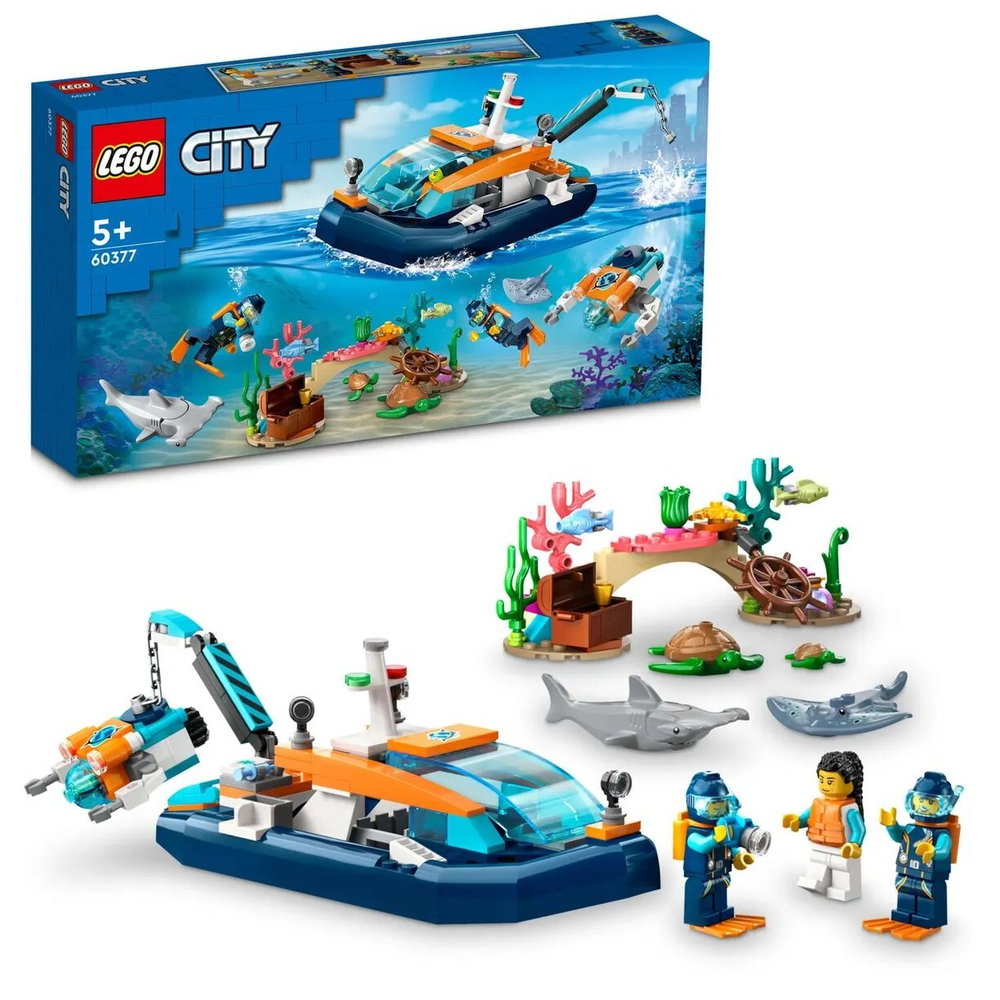 Конструктор LEGO City Исследовательская водолазная лодка | 60377