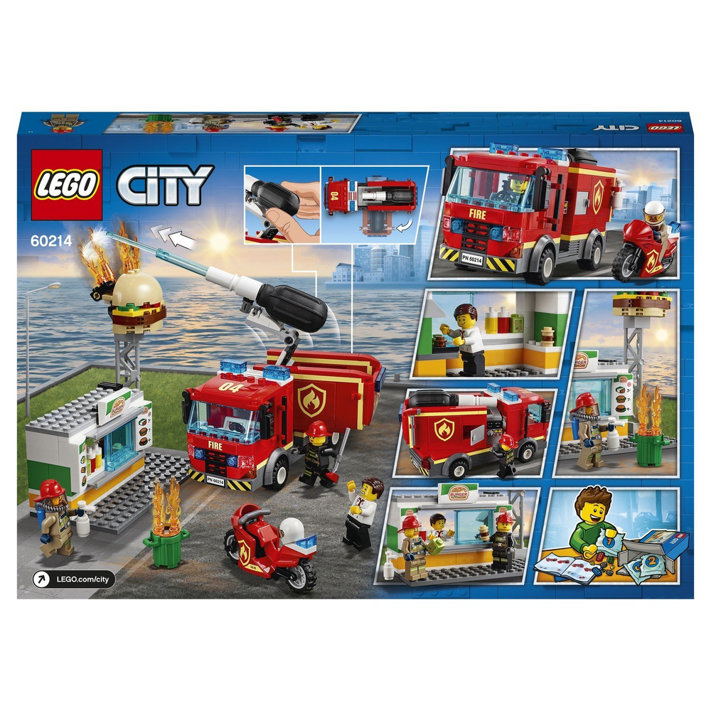 Конструктор LEGO City Fire Пожар в бургер-кафе | 60214