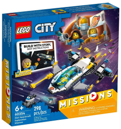 Конструктор LEGO CITY Миссии по исследованию космического корабля на Марс | 60354