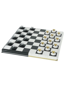 Конструктор Brick Labs AB-1220 Шахматы и шашки 2в1
