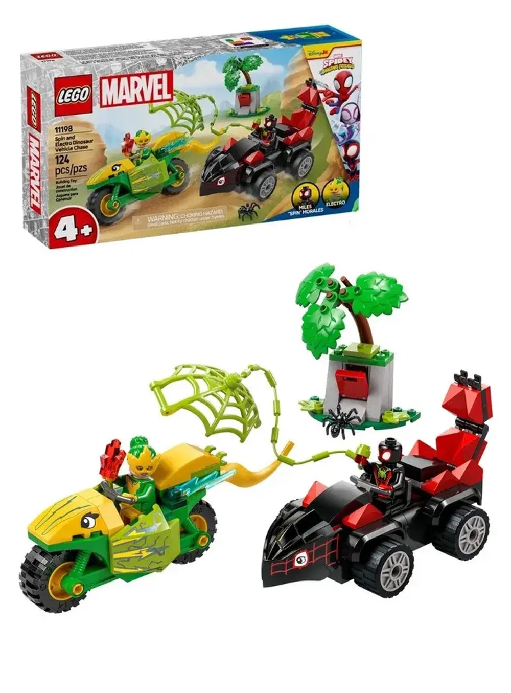 Конструктор LEGO Marvel 11198 Дино-гонщики Спин и Электро