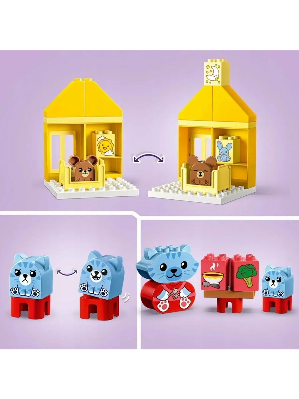 Конструктор LEGO DUPLO 10414 Ежедневные занятия еда и сон