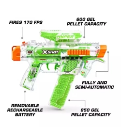 Игровой набор ZURU X-Shot HYPERGEL GLOW IN THE DARK Найтстрайкер (бластер, 5000 сн.-гр., защ. очки) 36782