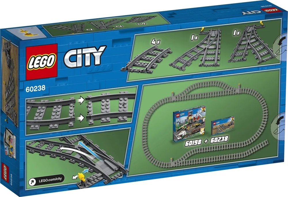 Конструктор LEGO City Trains Железнодорожные стрелки | 60238