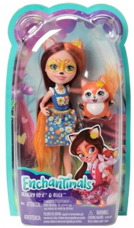 Кукла Enchantimals Фелисити Лис и Флик с питомцем | DVH87 / FXM71