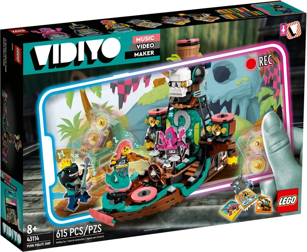 Конструктор LEGO Vidiyo Корабль пирата Панка | 43114