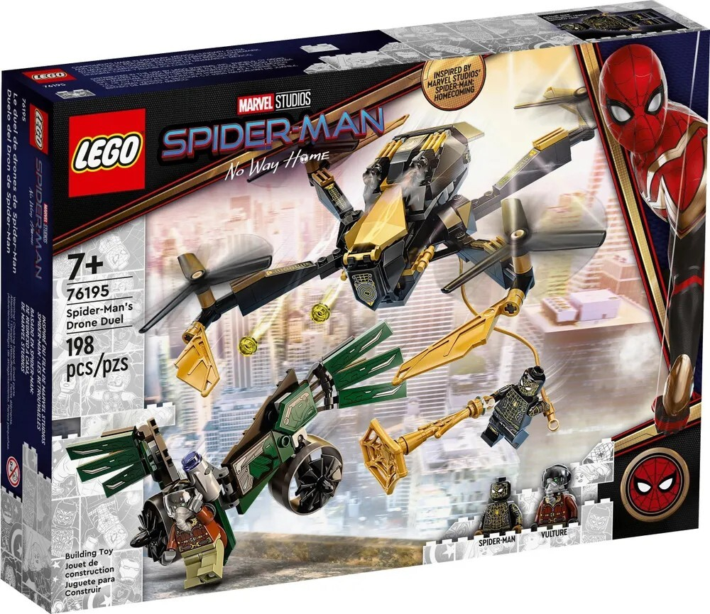 Конструктор LEGO Marvel Super Heroes Дуэль дронов Человека-Паука | 76195