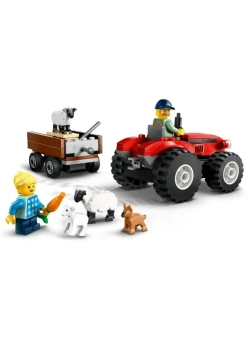 Конструктор LEGO Сity Красный фермерский трактор с прицепом и овцами | 60461