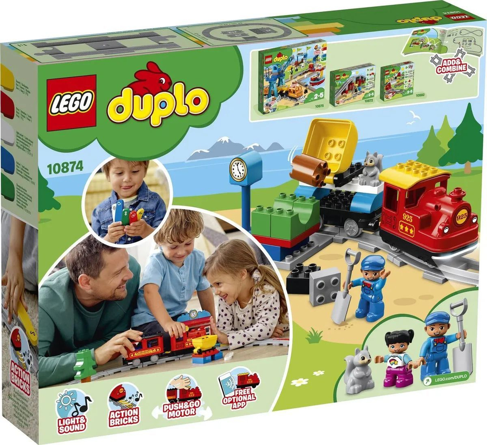Конструктор LEGO DUPLO Town Поезд на паровой тяге | 10874
