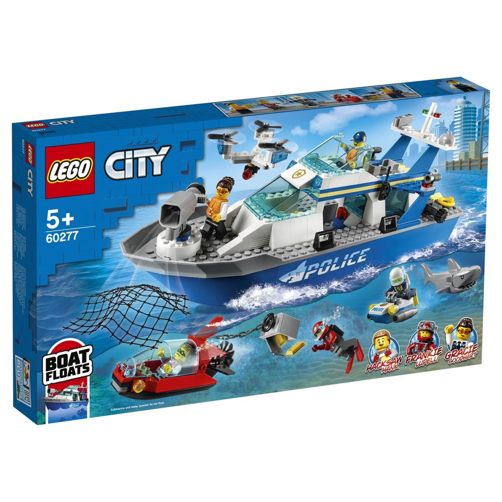 Конструктор LEGO City Police Катер полицейского патруля | 60277